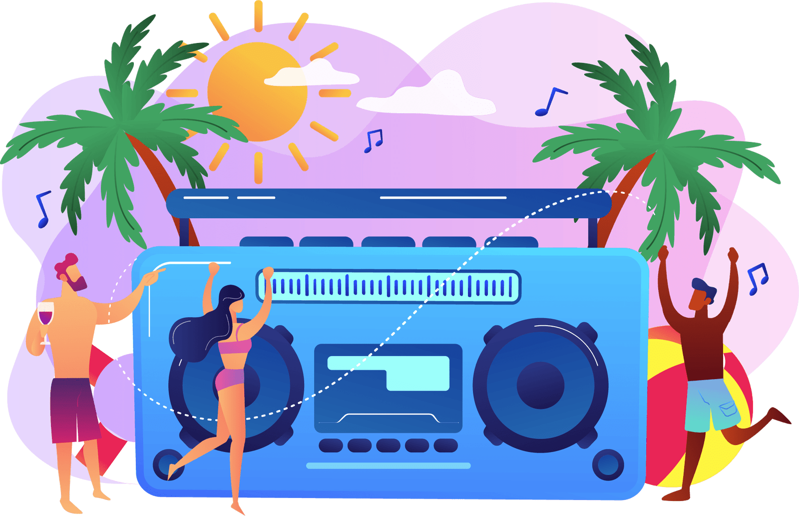 Musique, détente, radio, mp3, fun